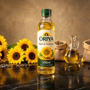 Bouteille d'huile de tournesol ORIYA 500 ml pour usage quotidien et cuisine familiale